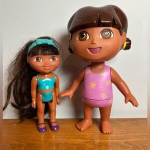 Dora The Explorer Toy Lot of 2 Figures Dolls